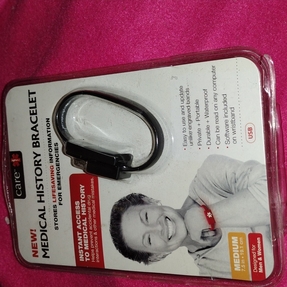 Medical history bracelet
